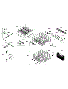 Rack parts for Bosch Dishwasher SHX65T55UC/07 from AppliancePartsPros.com