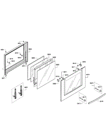 Oven Door parts for Bosch Wall Oven HBL5760UC/08 from AppliancePartsPros.com