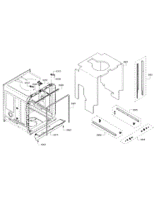 Frame parts for Bosch Dishwasher SHV53T53UC/07 from AppliancePartsPros.com