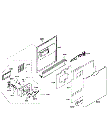 Door Assembly parts for Bosch Dishwasher SHE55M12UC/50 from AppliancePartsPros.com