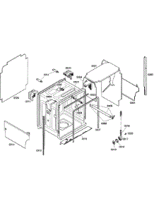 Cabinet parts for Bosch Dishwasher SHE55M12UC/50 from AppliancePartsPros.com
