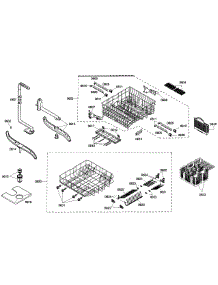 Baskets parts for Bosch Dishwasher SHE55M12UC/50 from AppliancePartsPros.com