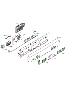 Control Panel parts for Bosch Dishwasher SHE55M12UC/60 from AppliancePartsPros.com