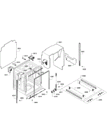 Cabinet parts for Bosch Dishwasher SHE55M12UC/60 from AppliancePartsPros.com