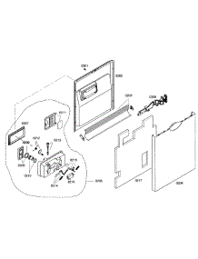 Door Assembly parts for Bosch Dishwasher SHE44C02UC/43 from AppliancePartsPros.com