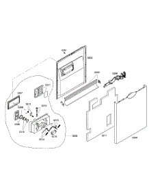 Door Assembly parts for Bosch Dishwasher SHE44C02UC/36 from AppliancePartsPros.com