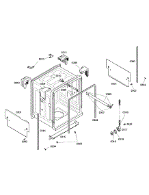 Cabinet parts for Bosch Dishwasher SHE44C02UC/36 from AppliancePartsPros.com
