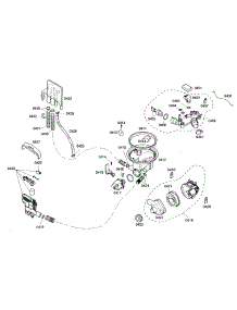 Pump parts for Bosch Dishwasher SHE44C02UC/36 from AppliancePartsPros.com