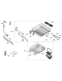 Baskets parts for Bosch Dishwasher SHE44C02UC/36 from AppliancePartsPros.com
