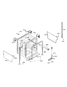 Cabinet parts for Bosch Dishwasher SHE44C02UC/46 from AppliancePartsPros.com
