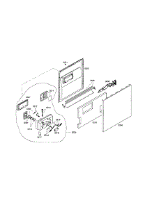 Dispenser  /  Inner Door  /  Outer Door parts for Bosch Dishwasher SHU43C06UC/17 from AppliancePartsPros.com