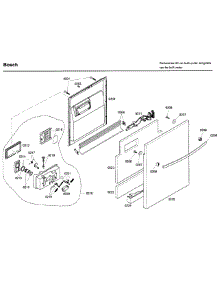 Door Asy parts for Bosch Dishwasher SHX43C02UC/50 from AppliancePartsPros.com