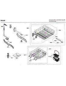 Rack parts for Bosch Dishwasher SHX43C02UC/50 from AppliancePartsPros.com