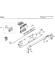 Control Panel parts for Bosch Dishwasher SHX43C02UC/53 from AppliancePartsPros.com