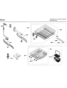 Rack parts for Bosch Dishwasher SHX43C02UC/53 from AppliancePartsPros.com