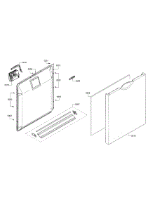 Door  /  Dispenser parts for Bosch Dishwasher SHE3ARF5UC/08 from AppliancePartsPros.com