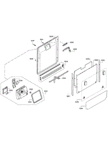 Door Assembly parts for Bosch Dishwasher SGV63E03UC/01 from AppliancePartsPros.com