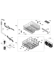 Baskets parts for Bosch Dishwasher SHX3AR52UC/18 from AppliancePartsPros.com