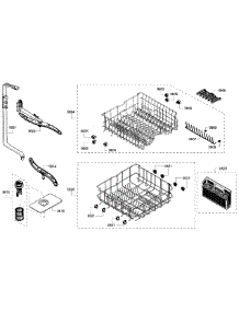 Baskets parts for Bosch Dishwasher SHX3AR52UC/14 from AppliancePartsPros.com