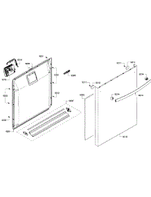 Door Section parts for Bosch Dishwasher SHX3AR52UC/10 from AppliancePartsPros.com