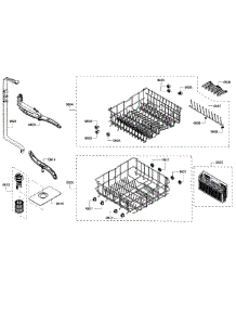 Baskets parts for Bosch Dishwasher SHX3AR52UC/10 from AppliancePartsPros.com