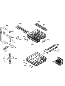 Baskets parts for Bosch Dishwasher SGV63E03UC/73 from AppliancePartsPros.com