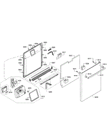 Door Assembly parts for Bosch Dishwasher SHX65T55UC/01 from AppliancePartsPros.com