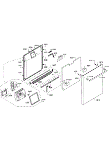 Door Assembly parts for Bosch Dishwasher SHX53T55UC/01 from AppliancePartsPros.com