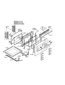 Door parts for Bosch Wall Oven HBN5450SK/02 from AppliancePartsPros.com