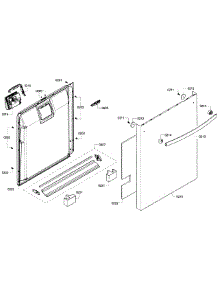 Door Section parts for Bosch Dishwasher SHX6AP02UC/05 from AppliancePartsPros.com