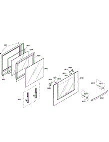 Oven Door parts for Bosch Wall Oven HBL8750UC/05 from AppliancePartsPros.com