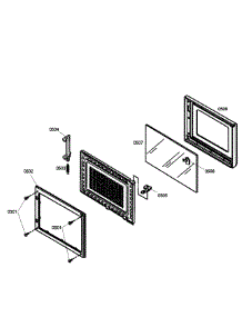 Door parts for Bosch Wall Oven HBL8750UC/08 from AppliancePartsPros.com
