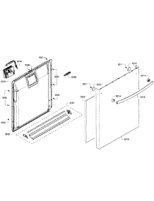 Door Section parts for Bosch Dishwasher SHX6AP02UC/06 from AppliancePartsPros.com