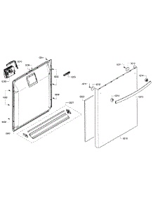Door Section parts for Bosch Dishwasher SHX3AR52UC/12 from AppliancePartsPros.com