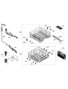 Baskets parts for Bosch Dishwasher SHX3AR52UC/12 from AppliancePartsPros.com