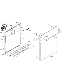 Door Section parts for Bosch Dishwasher SHX3AR52UC/21 from AppliancePartsPros.com