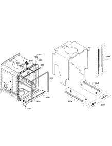 Cabinet parts for Bosch Dishwasher SHX53T55UC/01 from AppliancePartsPros.com