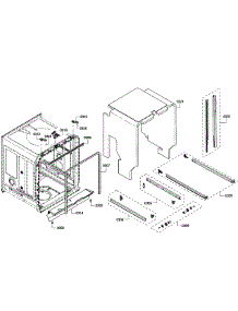 Cabinet parts for Bosch Dishwasher SHV68T53UC/01 from AppliancePartsPros.com
