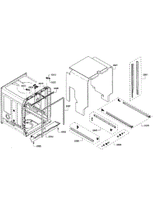 Cabinet parts for Bosch Dishwasher SHX68T52UC/01 from AppliancePartsPros.com