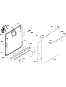 Door Section parts for Bosch Dishwasher SHX6AP02UC/04 from AppliancePartsPros.com