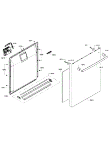 Door Section parts for Bosch Dishwasher SHX3AR52UC/13 from AppliancePartsPros.com