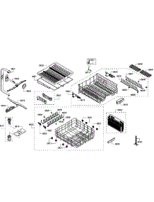 Baskets parts for Bosch Dishwasher SHX68T52UC/01 from AppliancePartsPros.com