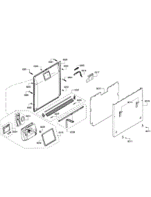 Door Assembly parts for Bosch Dishwasher SHV53T53UC/01 from AppliancePartsPros.com