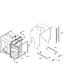 Cabinet parts for Bosch Dishwasher SHV53T53UC/01 from AppliancePartsPros.com