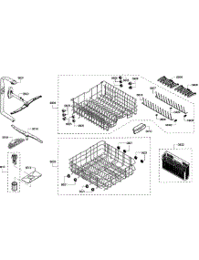 Baskets parts for Bosch Dishwasher SHV53T53UC/01 from AppliancePartsPros.com