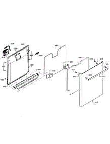 Door Assembly parts for Bosch Dishwasher SHX4AT55UC/12 from AppliancePartsPros.com