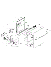 Door Section parts for Bosch Dishwasher SHX55M06UC/53 from AppliancePartsPros.com