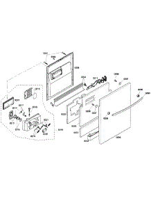 Door Section parts for Bosch Dishwasher SHX55M02UC/52 from AppliancePartsPros.com