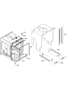 Cabinet parts for Bosch Dishwasher SHP53T55UC/01 from AppliancePartsPros.com