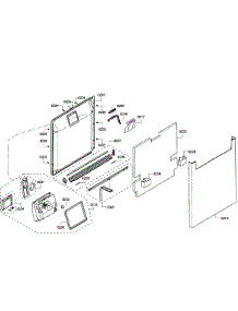 Door Assembly parts for Bosch Dishwasher SHE68T56UC/01 from AppliancePartsPros.com